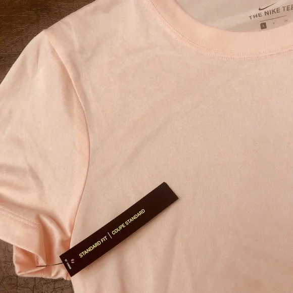 Nike Women’s Dri-Fit Training Workout Rose/Peach Tee Size S Short Sleeve Tee - Picture 5 of 7
